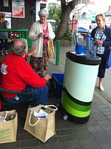 The Veolia recycling roadshow outside Spar today