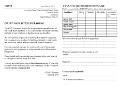 CDYST facilities upgrading feedback form