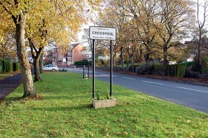 New Welcome to Crosspool flower box on Manchester Road