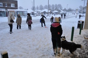 Outside Spar, Crosspool, 1 December 2010