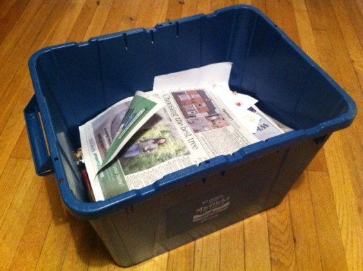 Blue box: fom April can be used to recycle bottles