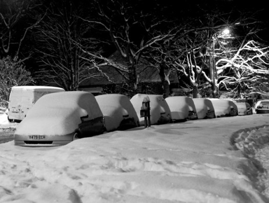 December 2010 snow on the A57, close to junction with Hagg Lane