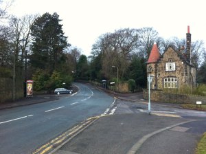 Sandygate Road, Coldwell Lane and Carsick Hill Road junction