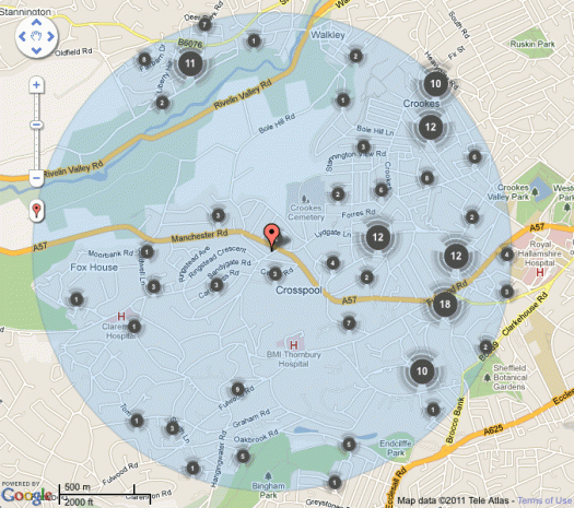 Crosspool crime map