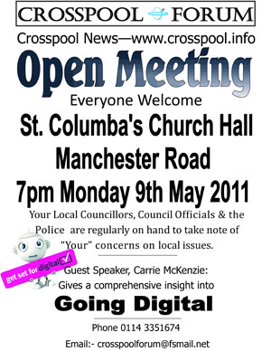 Crosspool Forum Open Meeting, Monday 9 May 2011