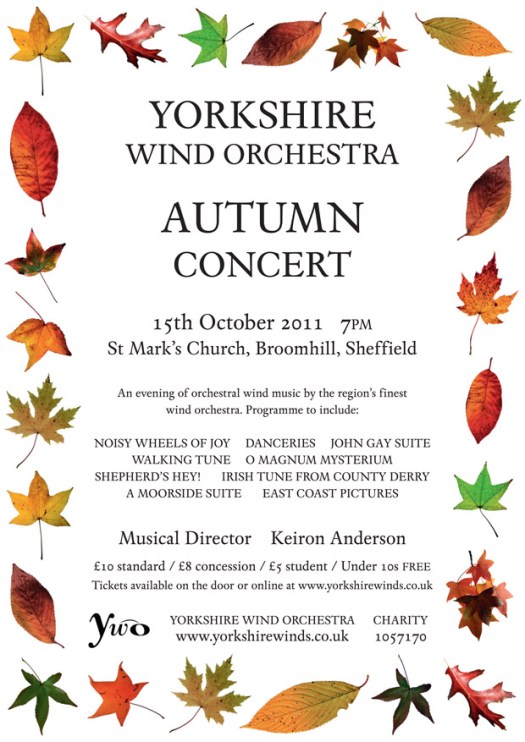 Yorkshire Wind Orchestra Autumn Concert in Broomhill