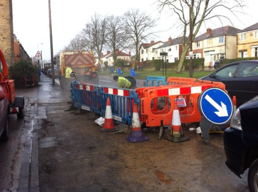 Water leak repairs on Manchester Road Water leak repairs on Manchester Road