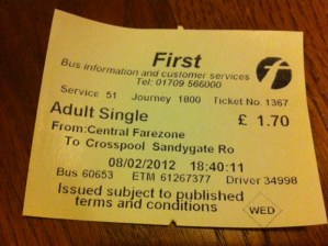 The new-style paper ticket issued on the 51 bust