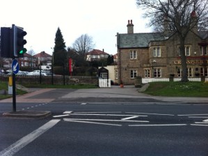 The space outside Crosspool Tavern where two new planters will be located