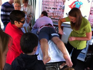 Crosspool butcher Philip James getting his legs waxed for charity