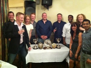 Players from Ranmoor Badminton Club pick up their awards