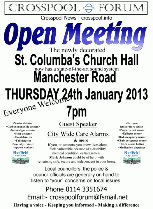 Crosspool Forum Open Meeting January 2013
