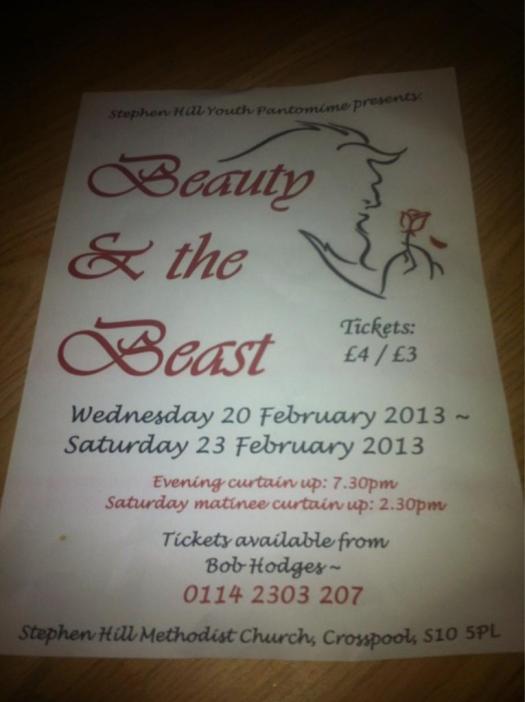 Beauty and the Beast, the 2013 Stephen Hill Youth pantomine