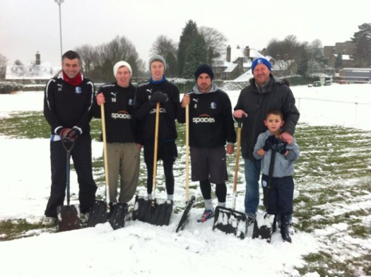 Clearing snow at Sandygate