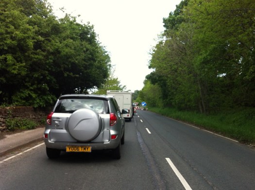 Temporary traffic signals on Manchester Road