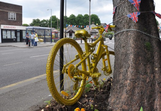 Spot the yellow bike in Crosspool!Spot the yellow bike in Crosspool!