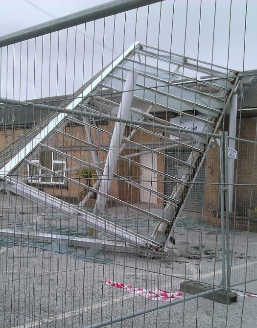 Claremont hospital roof collapse