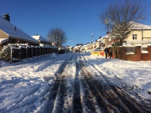 Cardoness Road in the Boxing day snow, 2014