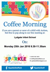 Coffee morning for parents or carers of children with autism