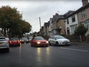 Sandygate Road white lines