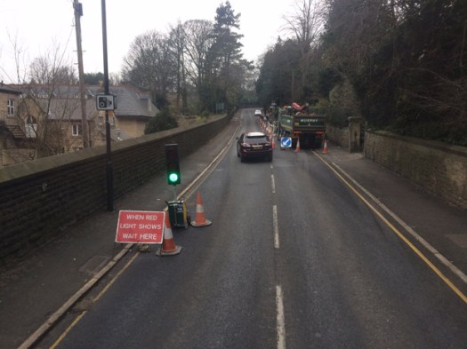 Manchester Road temporary lights expected to be there until Thursday 18 February