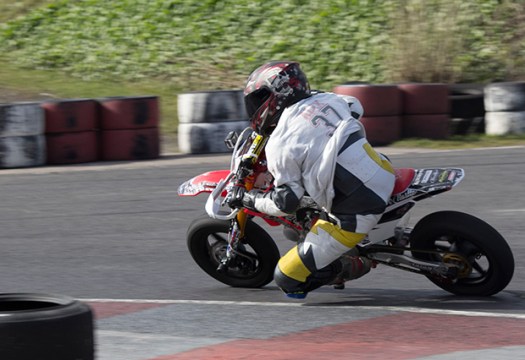 2. Alex Latham, 13 year old Junior racer from Crosspool, competing in the Super Moto 140 race