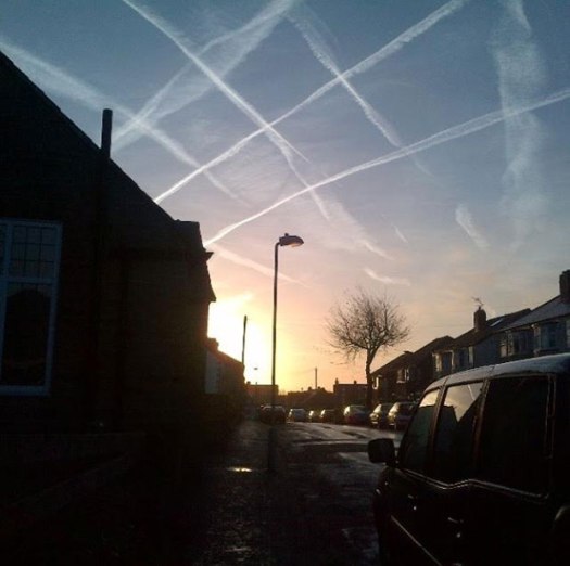 3. Lots of action in the early morning sky as Crosspool comes to life