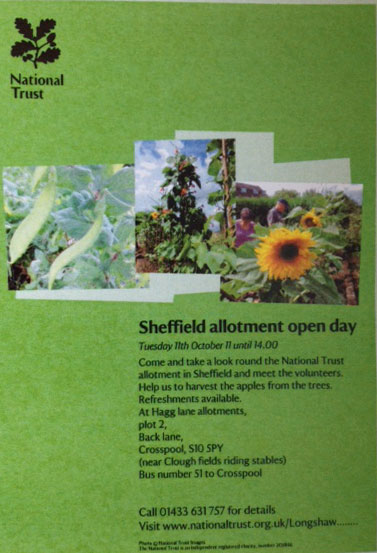 National Trust Back Lane community allotment open day