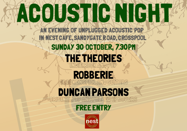 Acoustic night 3 at nest: The Theories, Robberie and Duncan Parsons