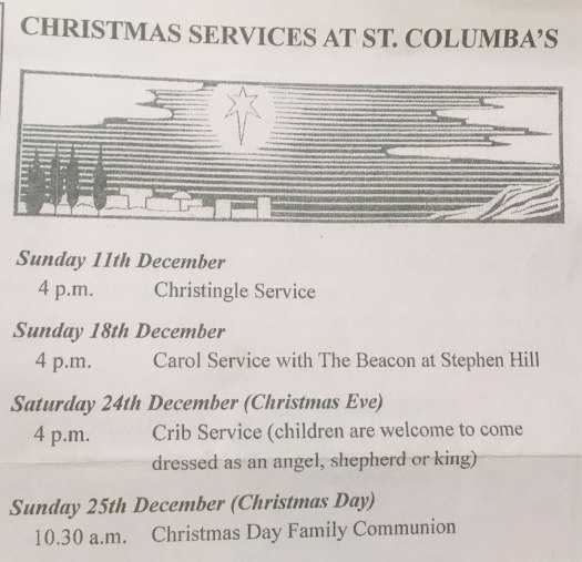 Christmas 2016 church services in Crosspool