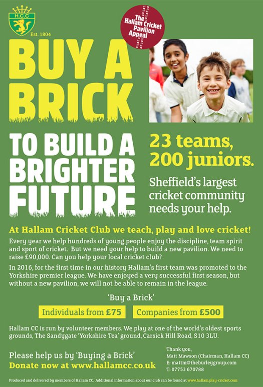 Hallam Cricket Club needs your help