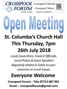 Open Meeting on Thursday 27 July 2018