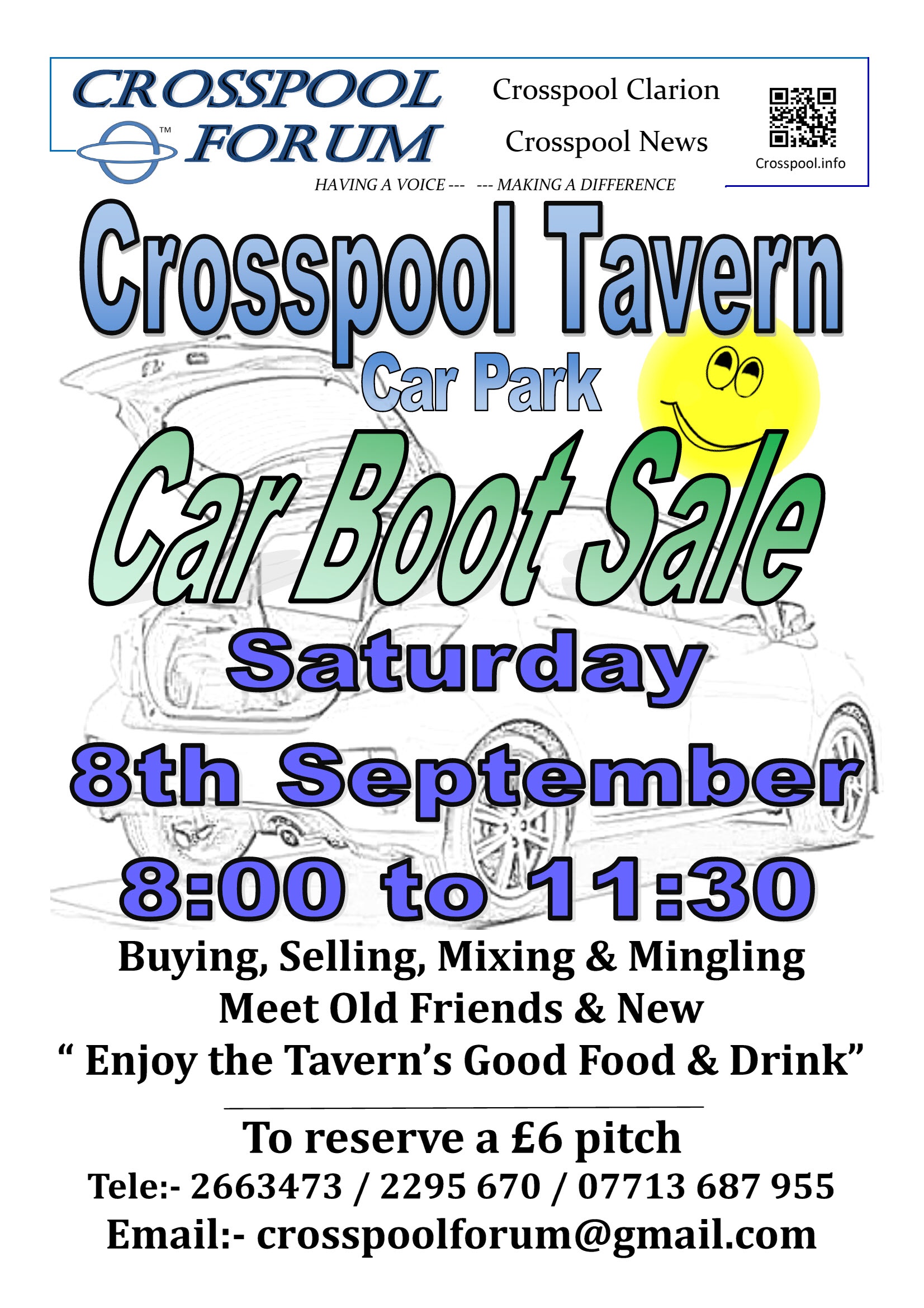 Car Boot Sale Sept 2018