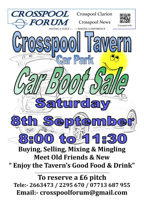 Car Boot Sale Sept 2018